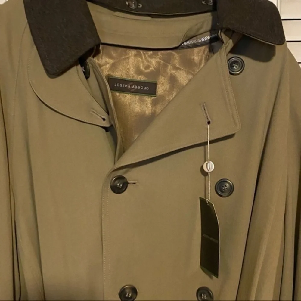 👩🏼‍💻💼🙋🏻‍♂️Joseph Abboud || Mens Trench Coat 42 Short - Picture 3 of 11